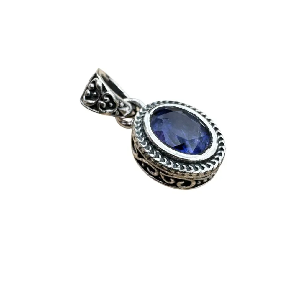 Tanzanite Solid 925 Sterling Silver Pendant Earrings Set